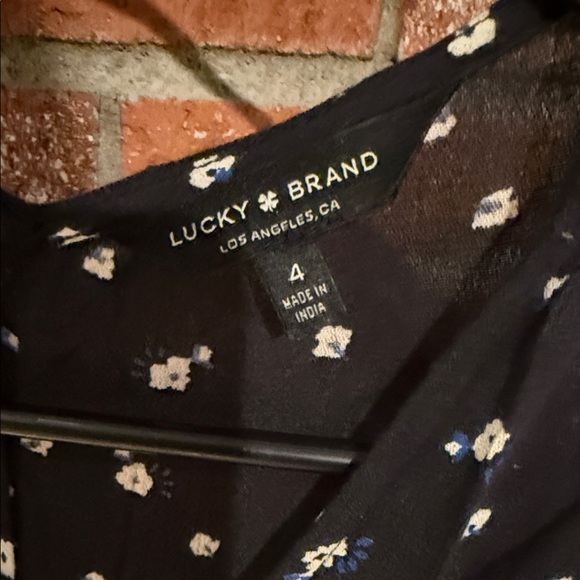 Lucky Brand Dresses & Skirts - Lucky Brand Black Floral Long Sleeve Dress